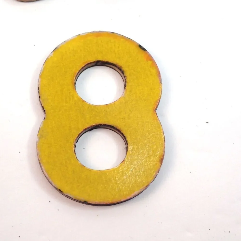 Wooden Alphabet Letters & Numbers Lot of 67 With Duplicates (Heavy Wear)